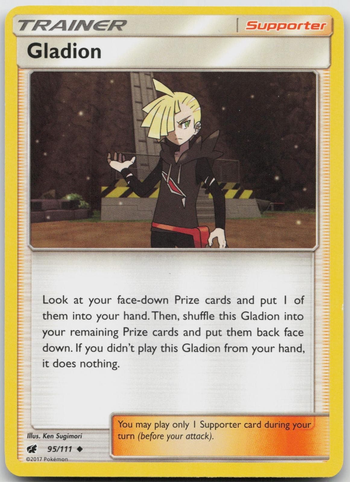 Gladion 95/111 Uncommon Crimson Invasion Pokemon Lightly Played