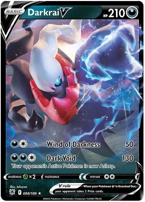 Pokemon Darkrai V - Ultra Rare - 98/189 - Astral Radiance NM
