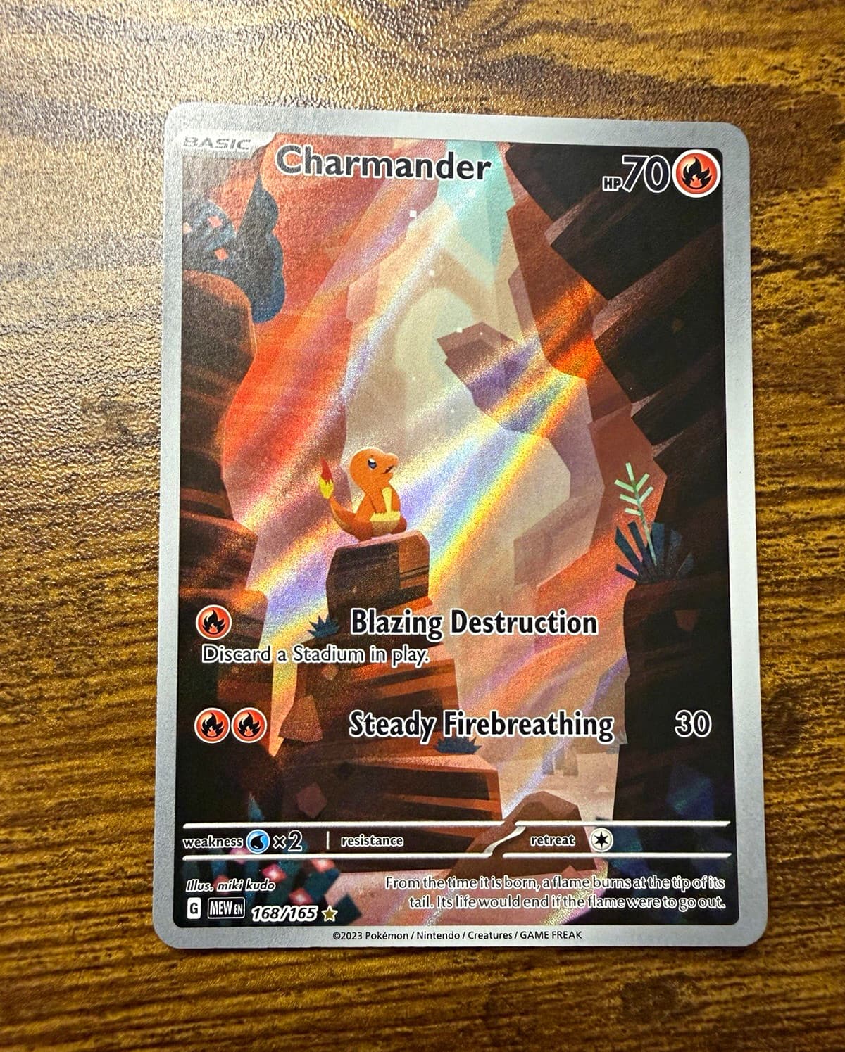 Pokémon TCG Charmander 168/165 SV 151 Illustration Rare Holo Full Art EN