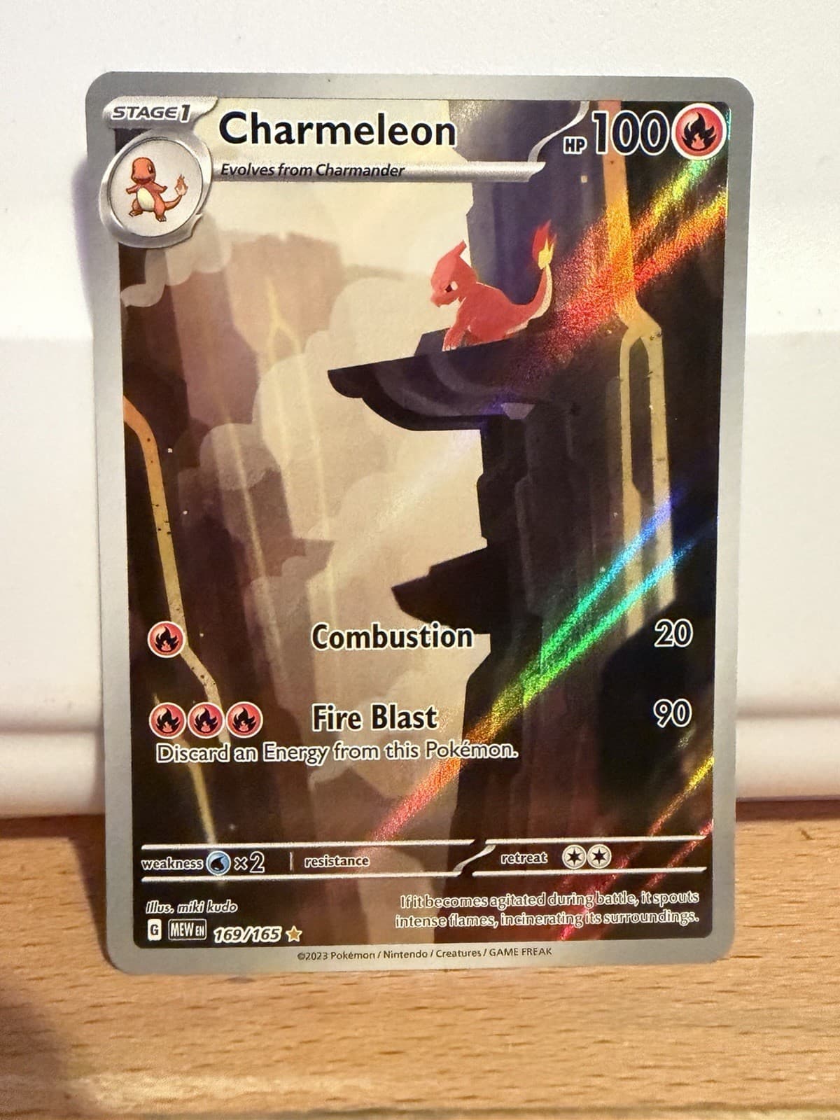 Charmeleon 169/165 Illustration Rare Scarlet & Violet 151 2023 Pokemon TCG NM