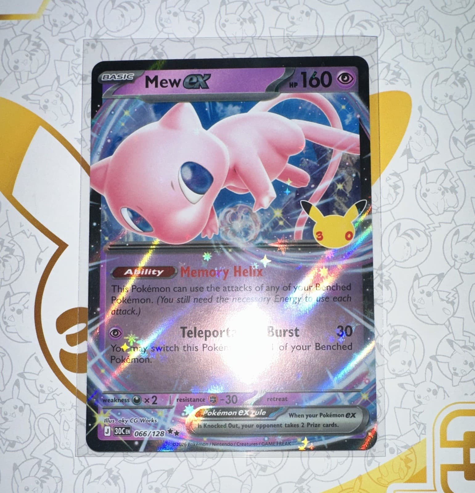 Mew ex Pokemon 30th Celebration 66/128