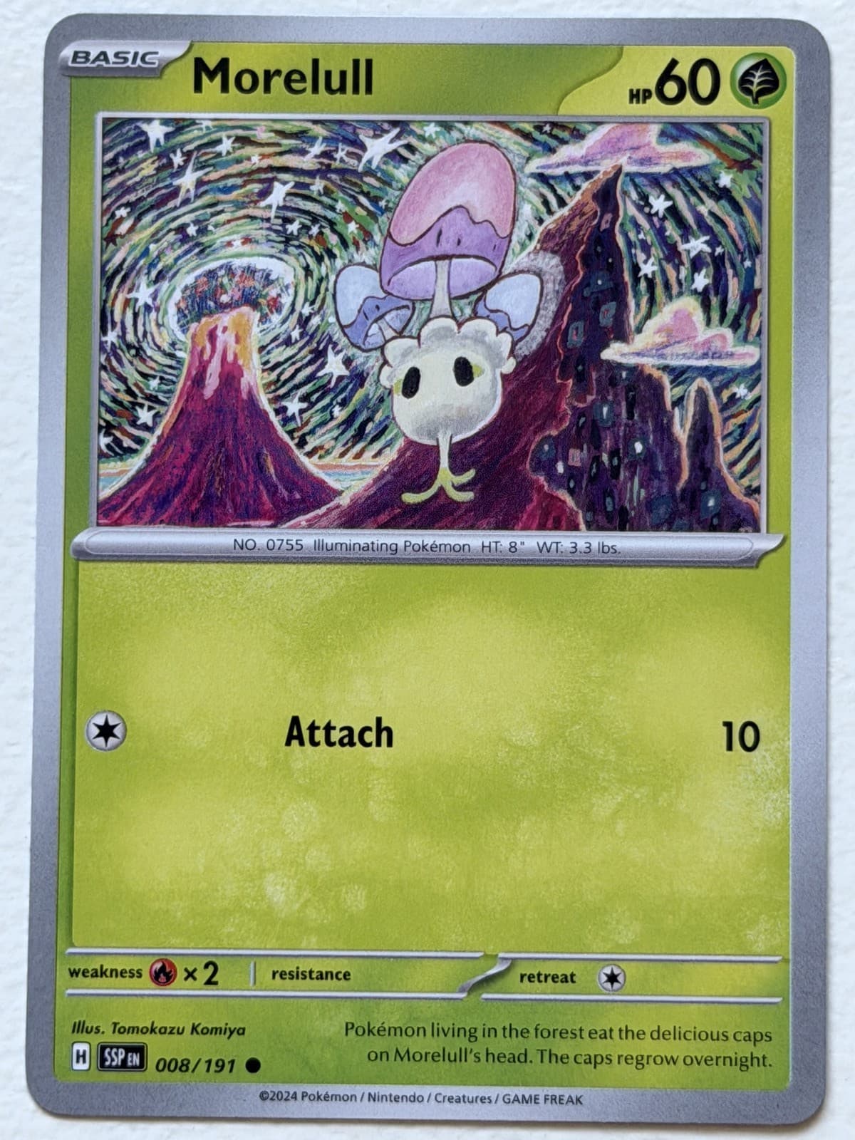 Morelull 8/191 Surging Sparks Common Near Mint Pokemon