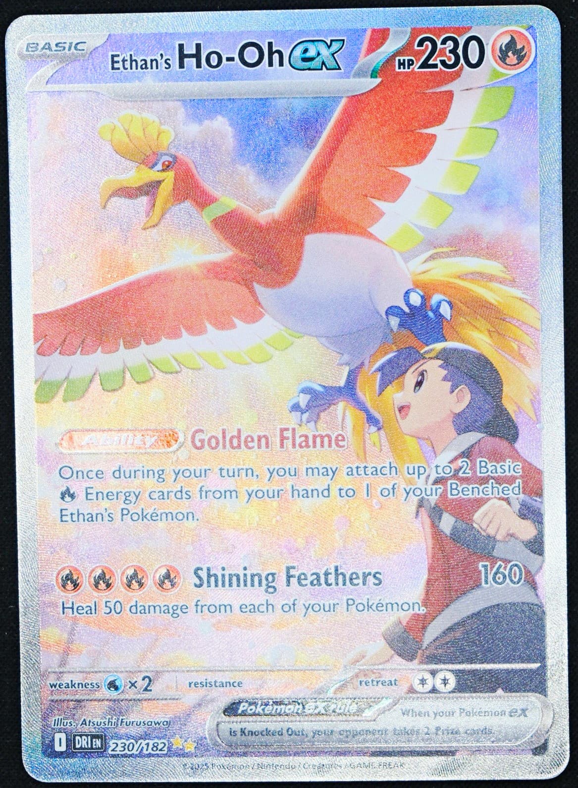 Pokemon TCG Ethan's Ho-Oh ex 230/182 Sv10 Destined Rivals Holo Full Art 2025