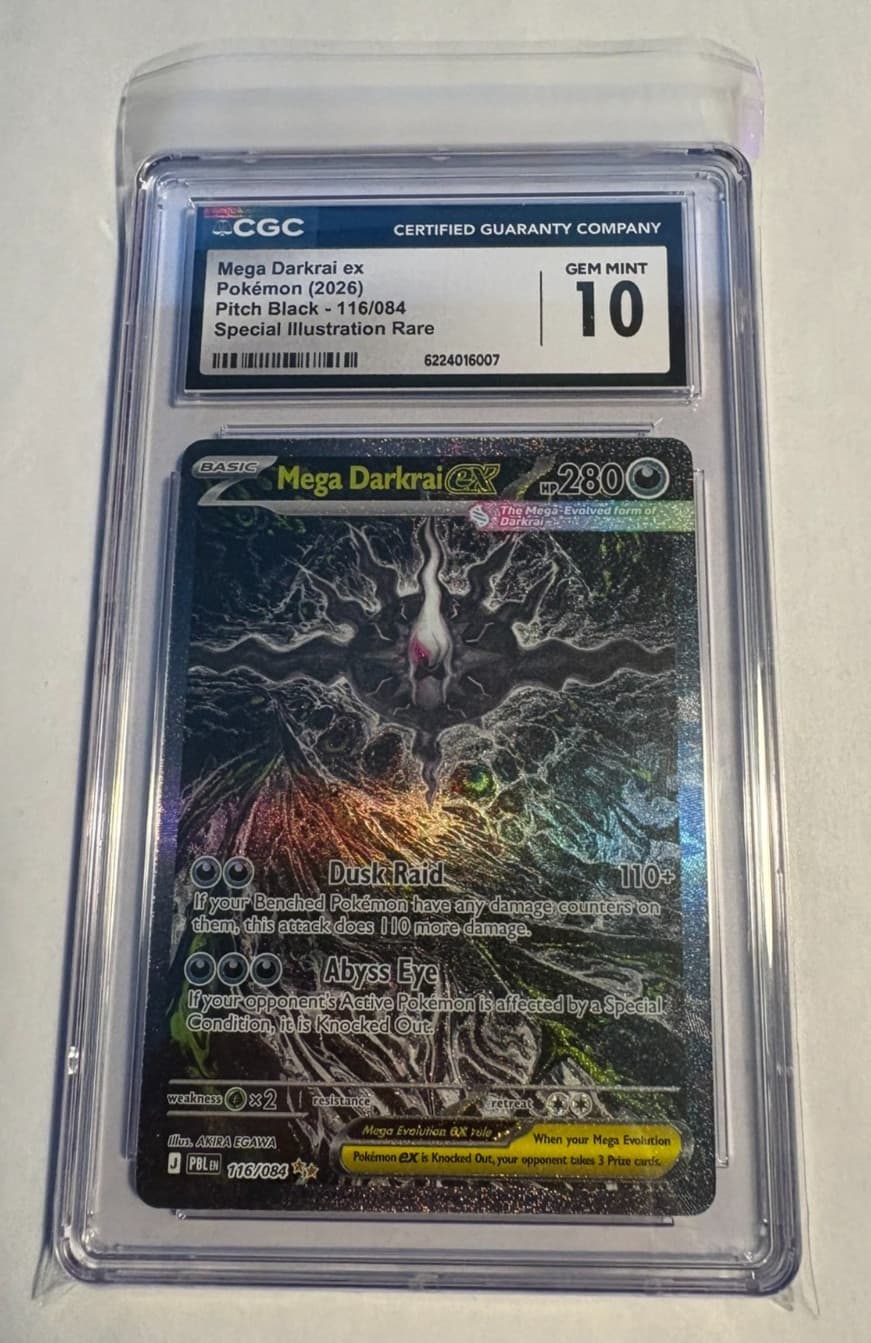 Mega Darkrai ex CGC 10 116/084 Pitch Black Special Illustration Rare Foil