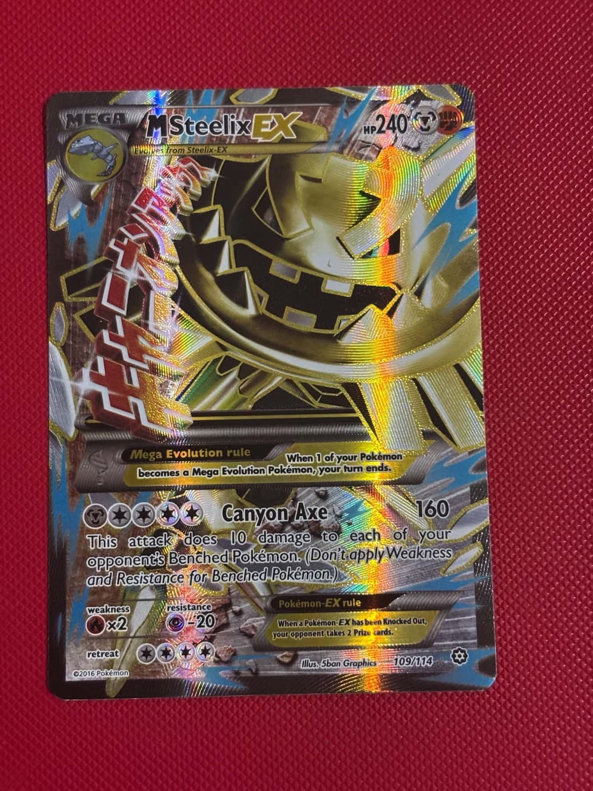 POKEMON! M Steelix EX - 109/114 Full Art - XY Steam Siege - Ultra Rare - MP