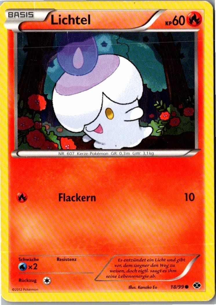 Pokemon Lichtel 18/99 Kommende Schicksale Deutsch 2012 Karte