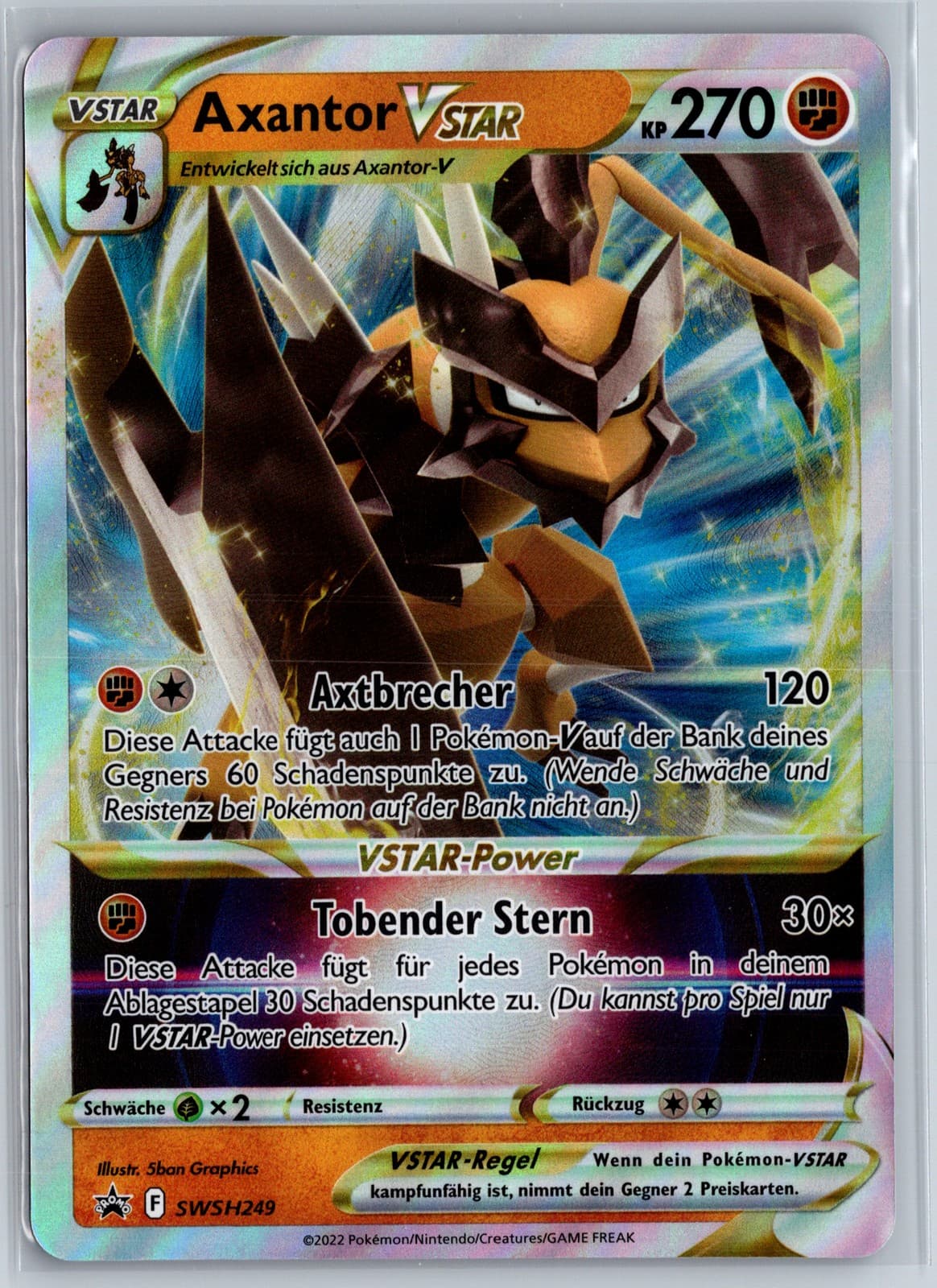 Pokemon Axantor VSTAR SWSH SCSC Promokarten SWSH249 NM Deutsch