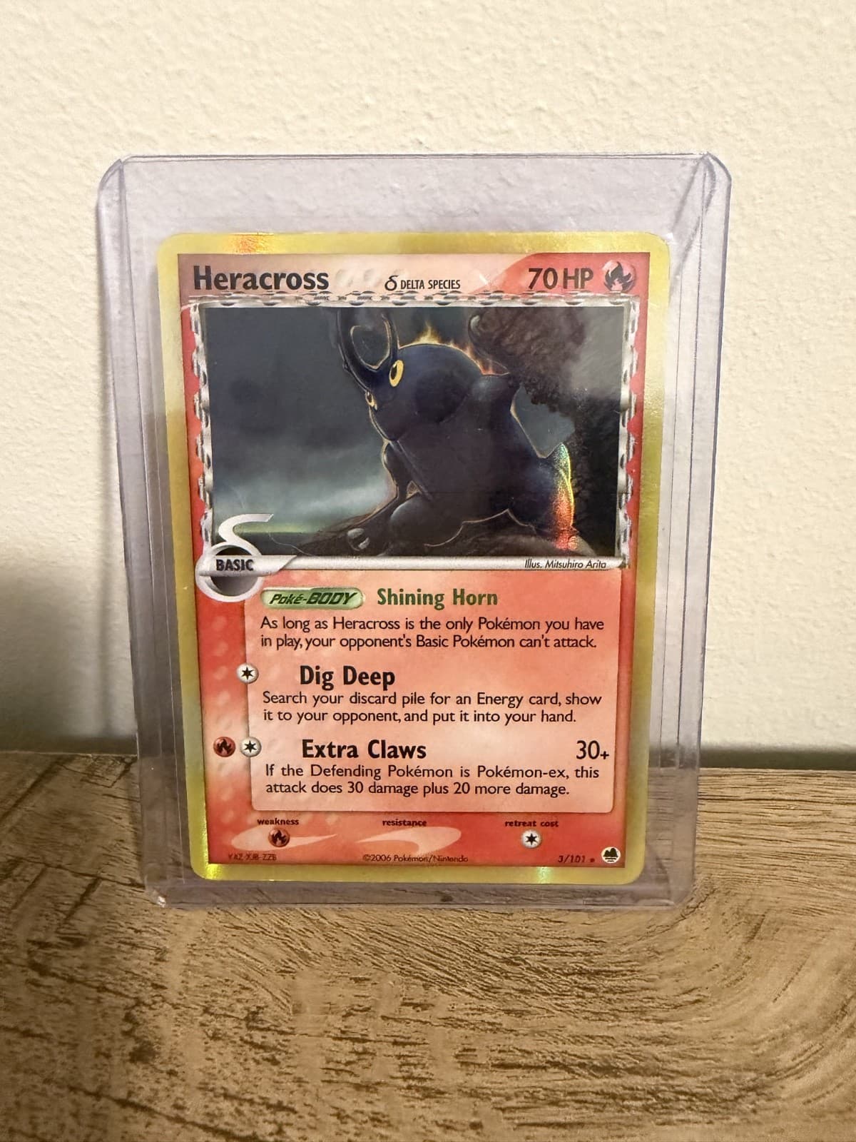 Heracross 3/101 PL -Vintage Rare Pokemon Card- Ex Dragon Frontiers (5k)
