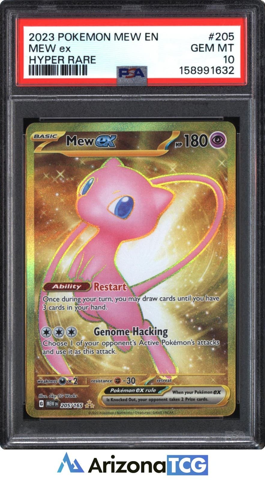 Pokemon 2023 Mew ex 205/165 Hyper Rare 151 GEM MINT PSA 10