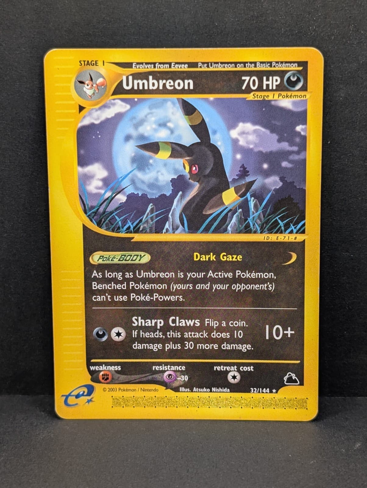 Umbreon 32/144 Skyridge Non-Holo Rare Vintage Pokemon TCG Nintendo e-reader NM