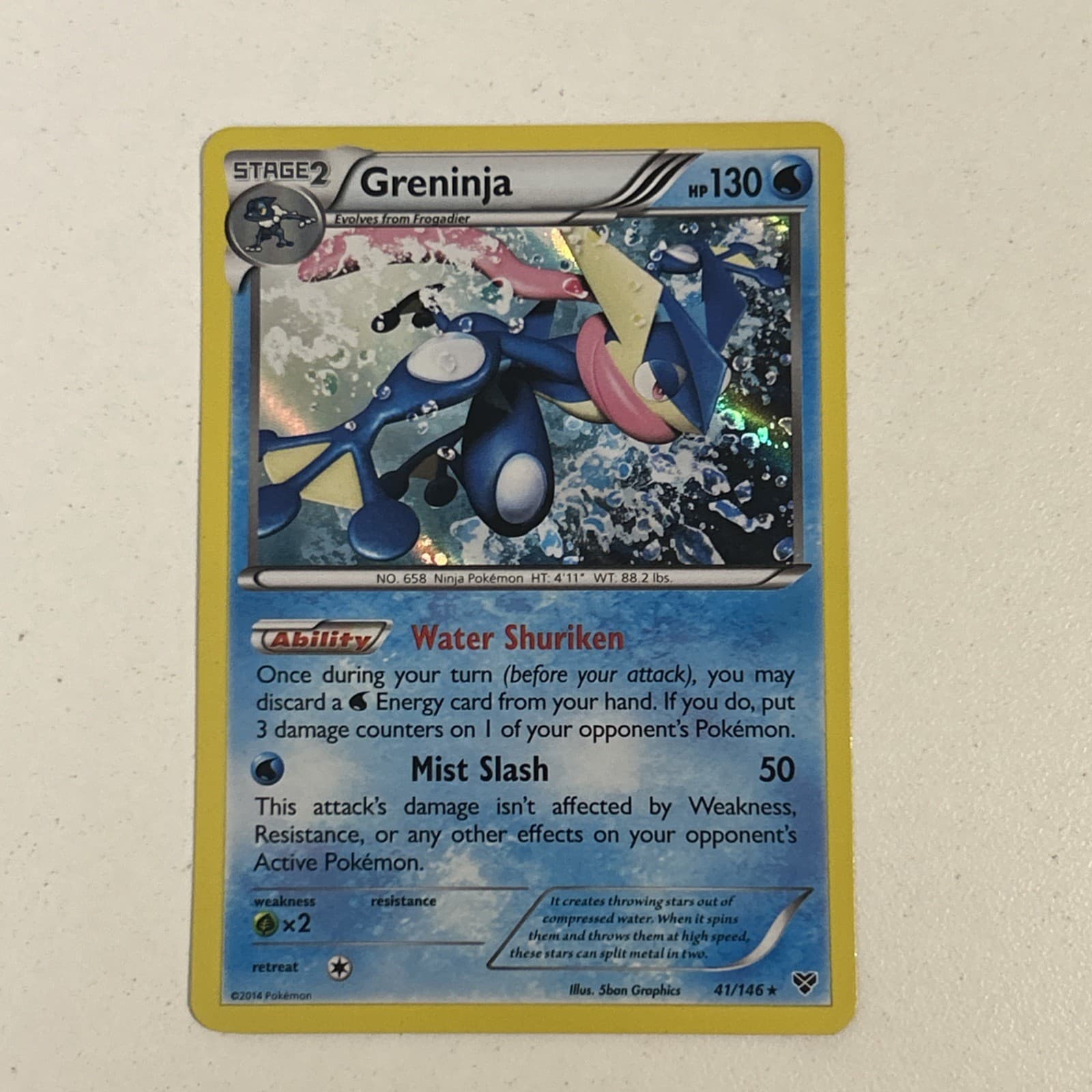 Pokemon TCG Greninja 41/146 XY Holo Rare 130 HP Stage 2 English 2014