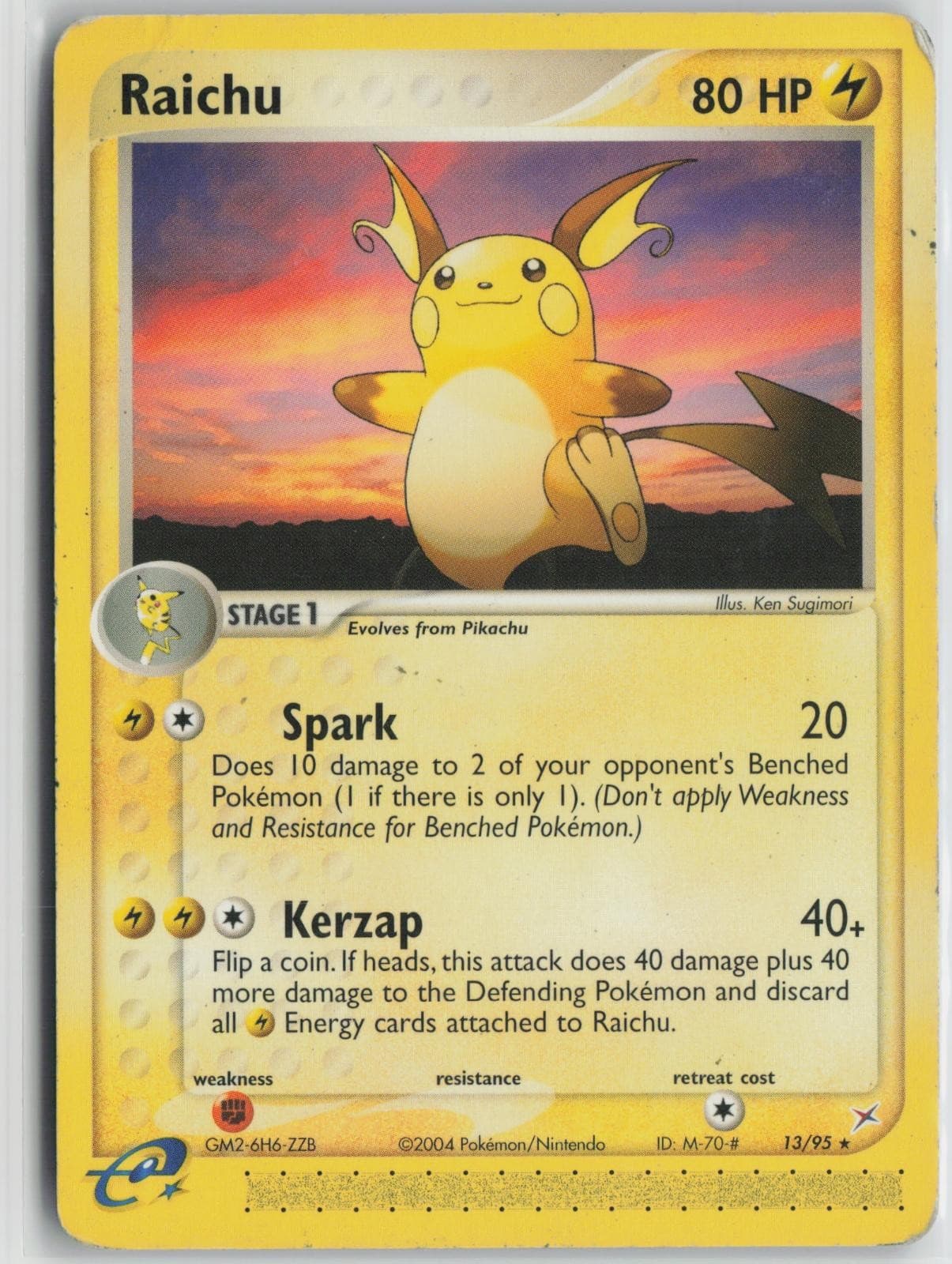 Raichu 13/95 Rare Team Magma vs Team Aqua Pokemon Moderately Played