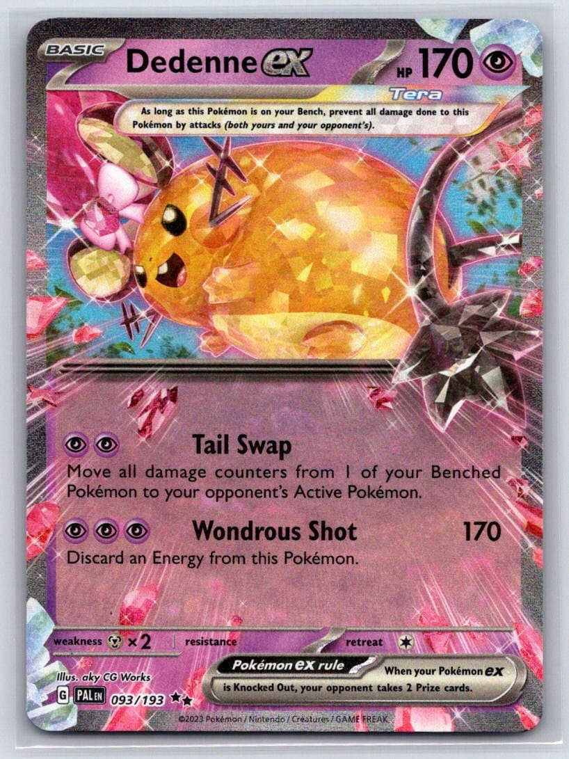 Dedenne ex 093/193 Double Rare Paldea Evolved Pokemon Holo Near Mint