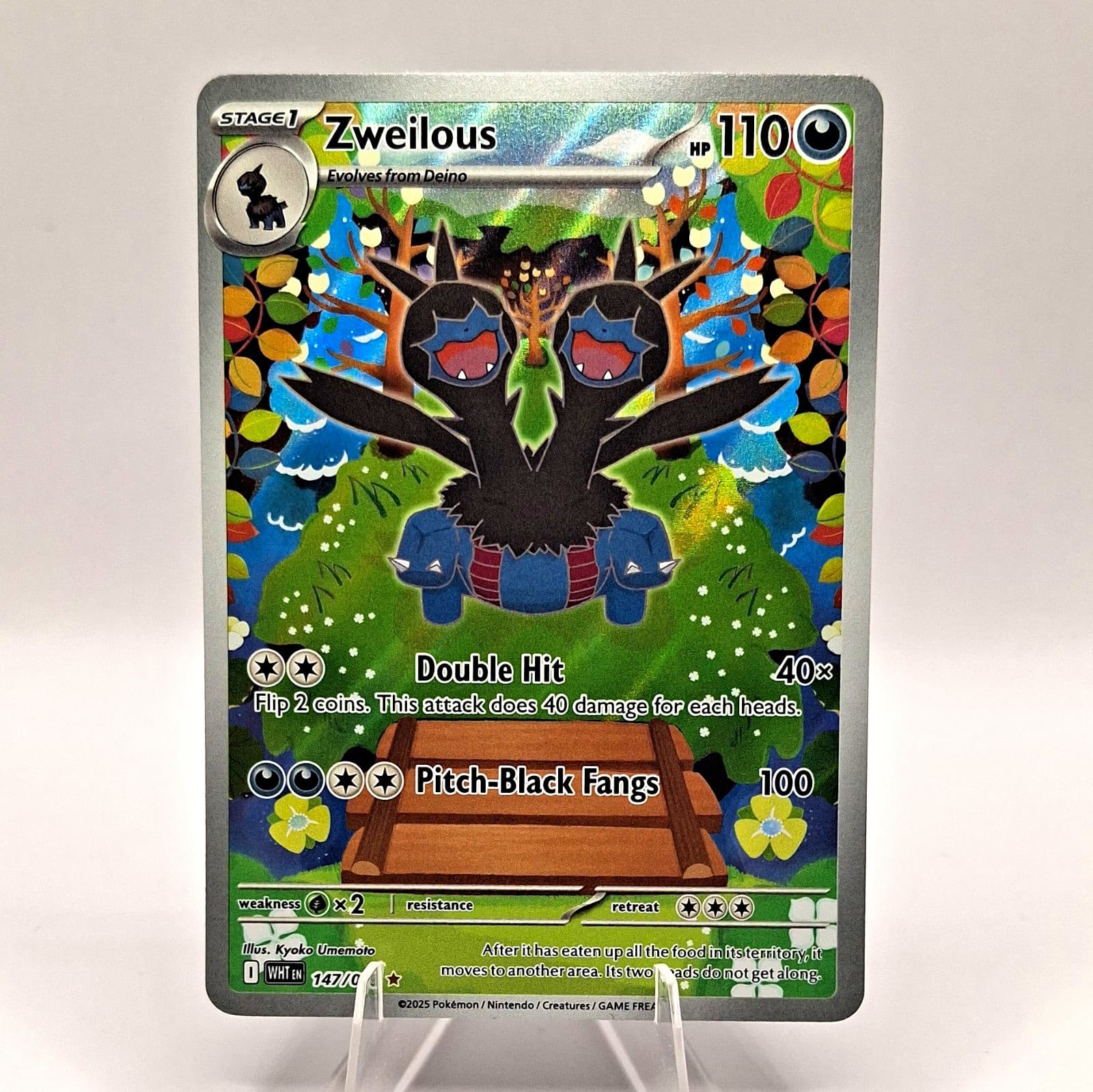 Pokémon TCG Zweilous 147/086 Sv: White Flare Illustration Rare Holo HP 110