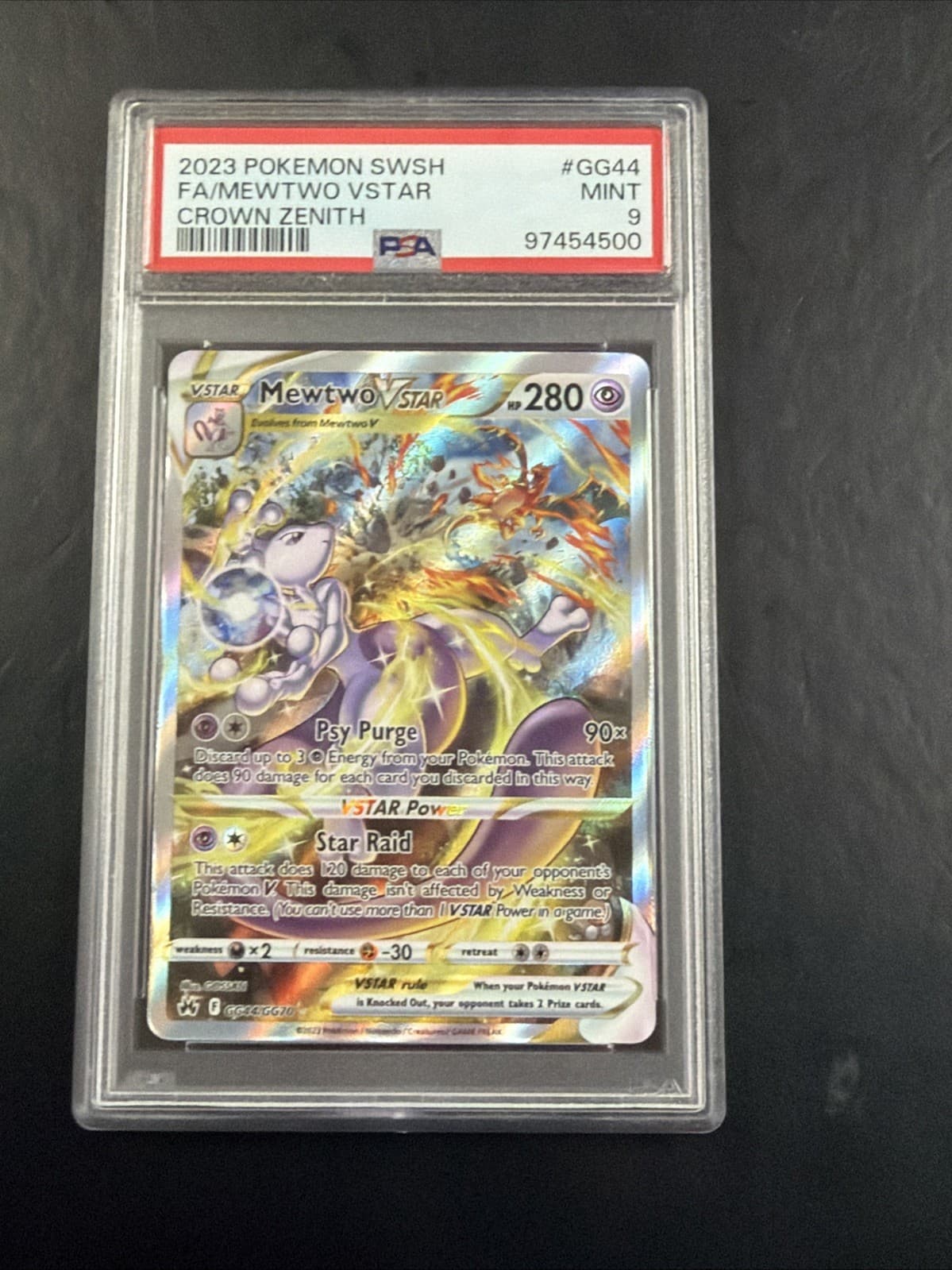 Mewtwo VSTAR GG44/GG70 Crown Zenith PSA 9