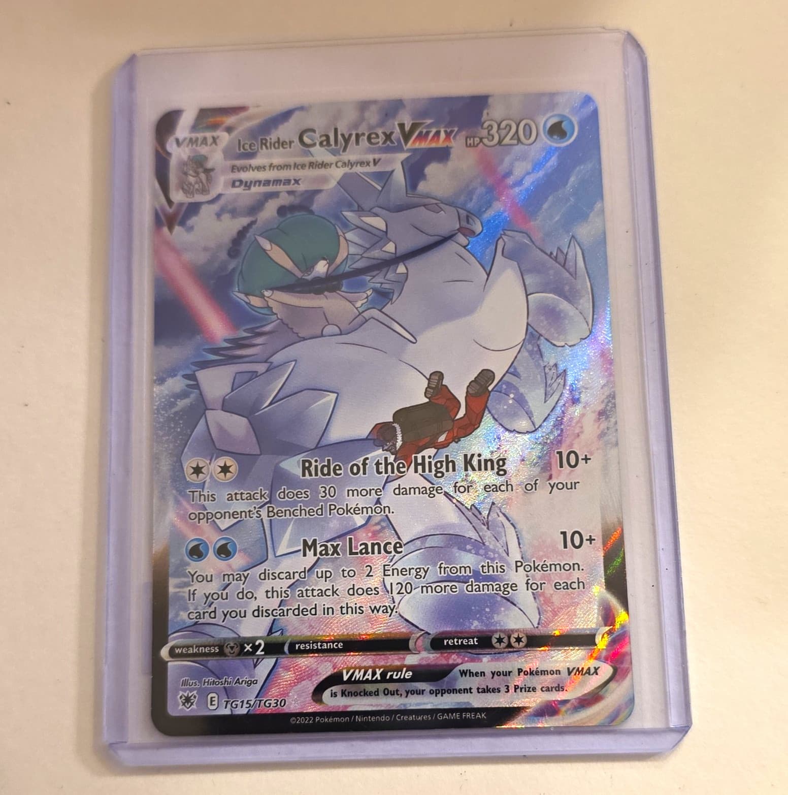 The Pokémon Company Ice Rider Calyrex VMAX TG15/TG30 Astral Radiance UR Holo