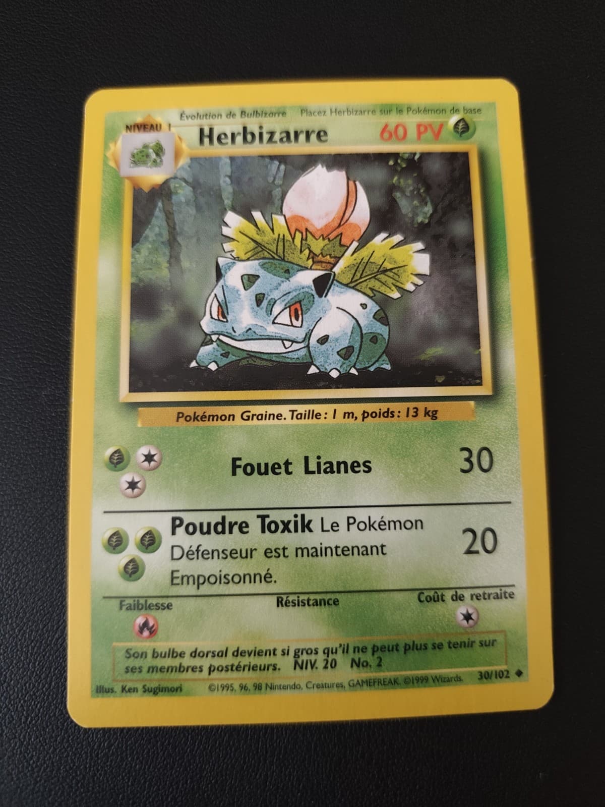 Carte Pokemon Herbizarre 30/102 Set De Base Ed 2
