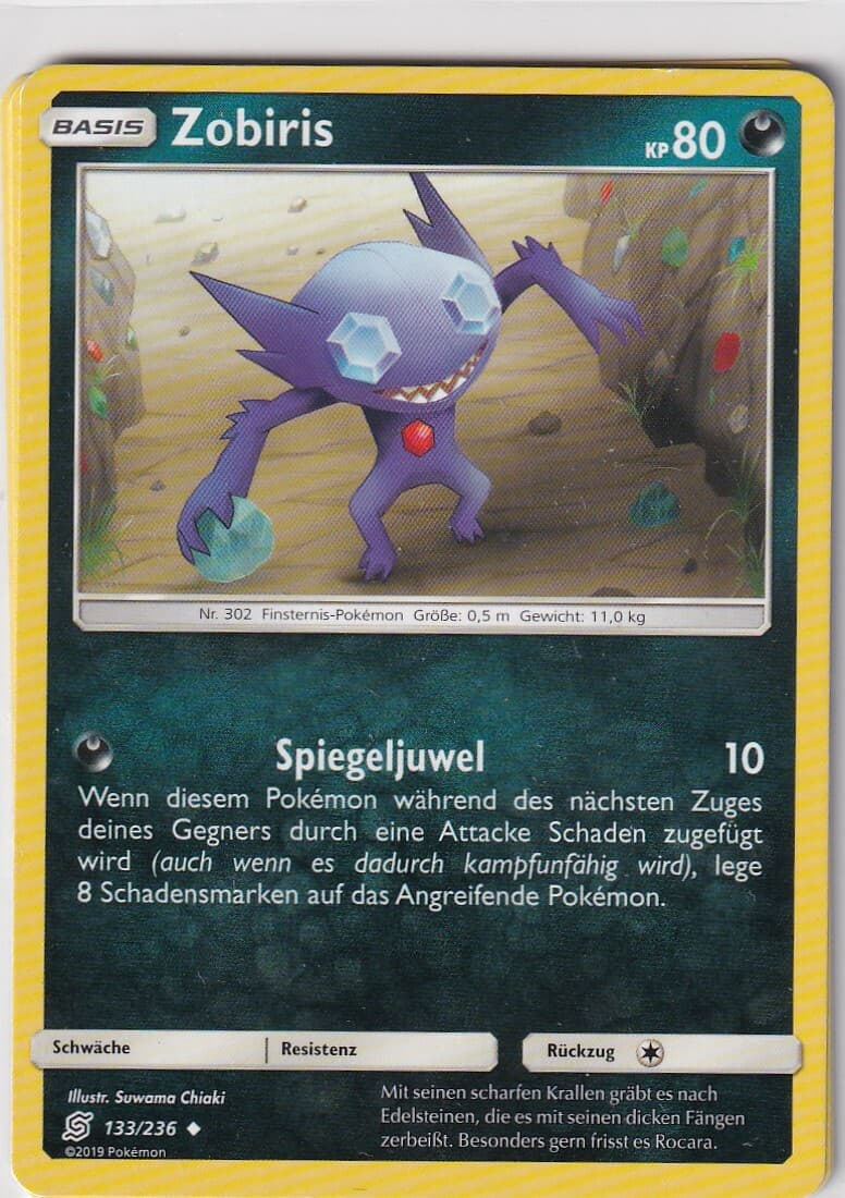 Pokemon Karte Bund der Gleichgesinnten Nr. 133/236 Zobiris deutsch