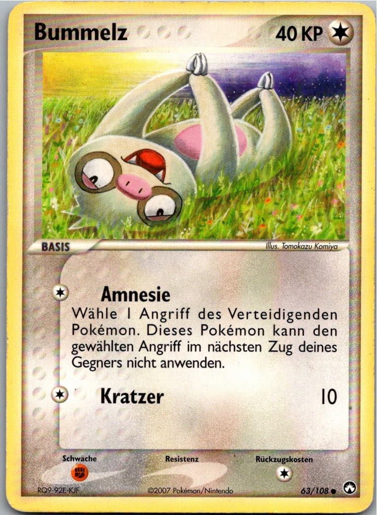 Pokémon Bummelz 63/108 EX Power Keepers 2007 Deutsch