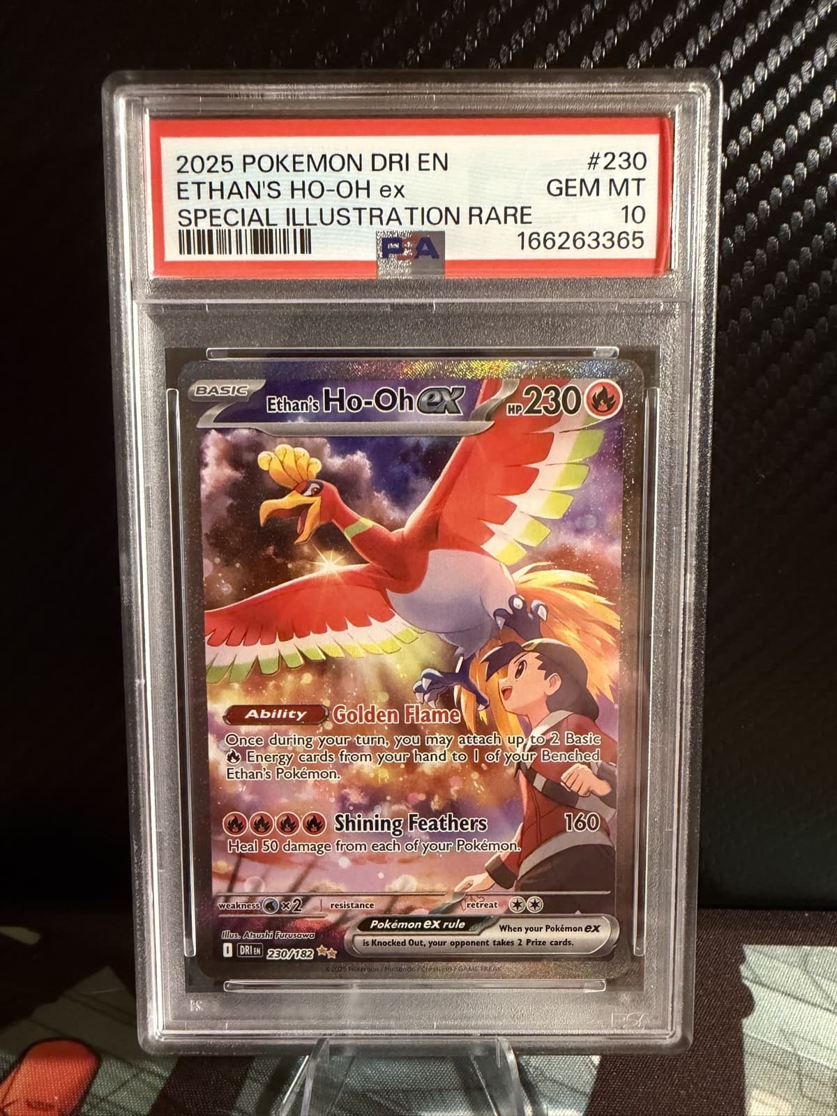 Ethan's Ho-Oh ex 230/182 Sv10: Destined Rivals Holo SIR PSA Gem Mint 10