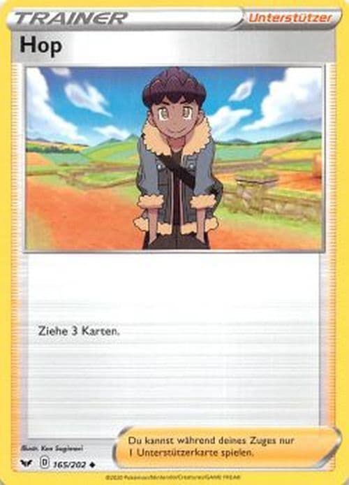 Hop 165/202 Pokemon Schwert und Schild Karte Deutsch