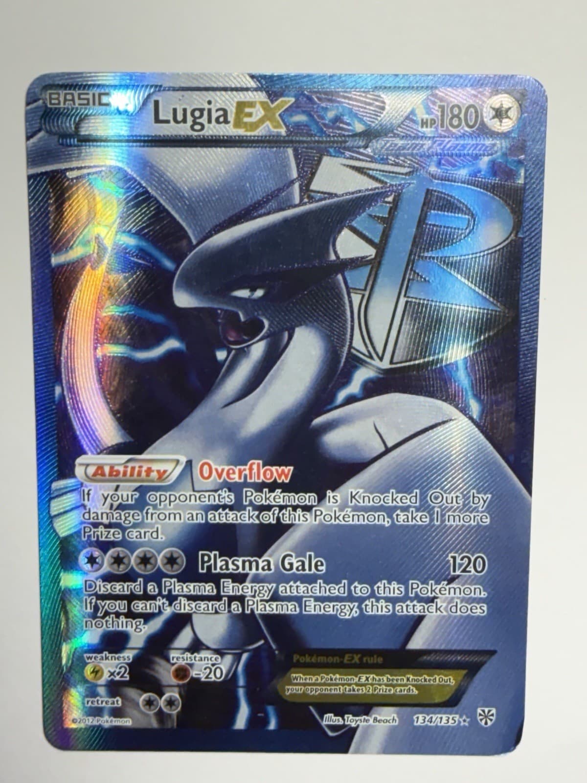 Lugia EX (Team Plasma) (134 Full Art) 134/135 Plasma Storm Holo MP