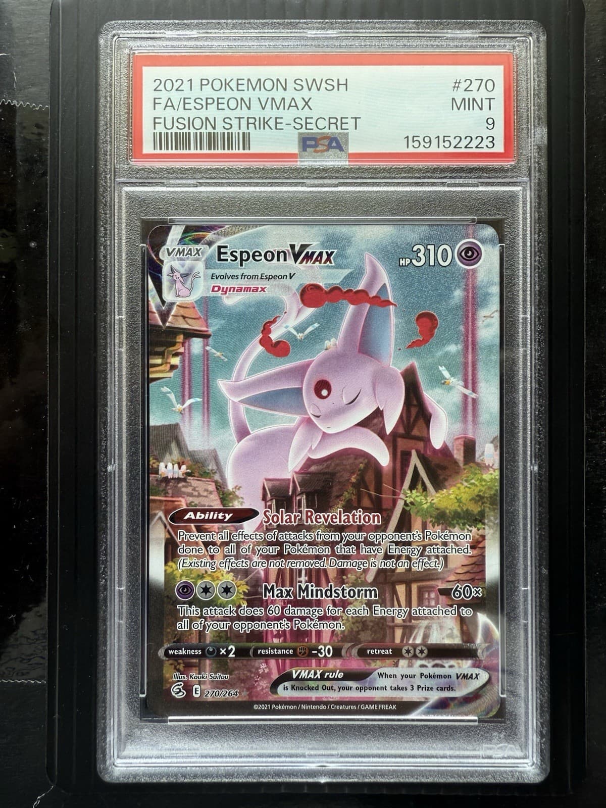 Espeon Vmax Fusion Strike Alt Art Pokemon Card 270/264 PSA 9 MINT