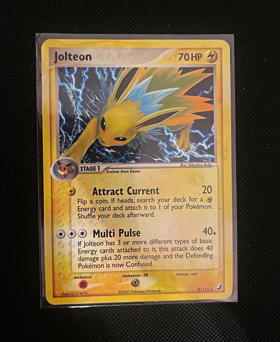 Pokemon TCG Jolteon 8/115 EX Unseen Forces Holo Rare 70 HP English