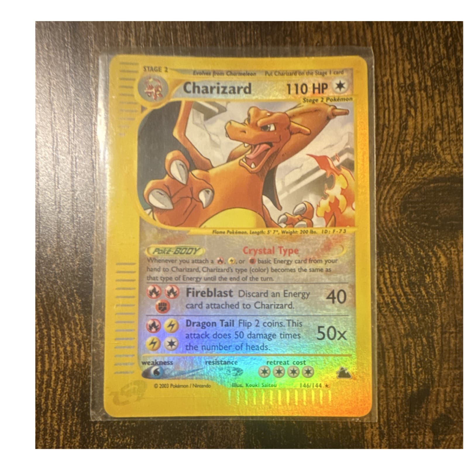 Pokémon TCG 2003 Skyridge Charizard 146/144 Secret Rare Reverse Holo 110 HP