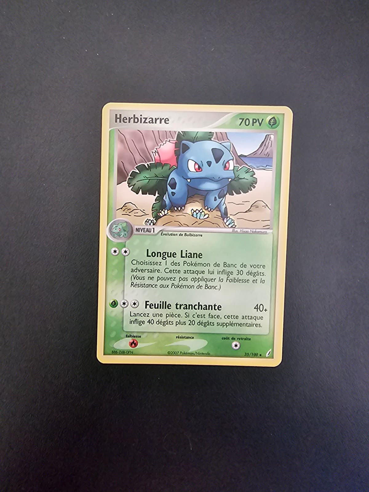 Carte Pokemon Herbizarre 35/100 Bloc Ex Gardiens de Cristal FR