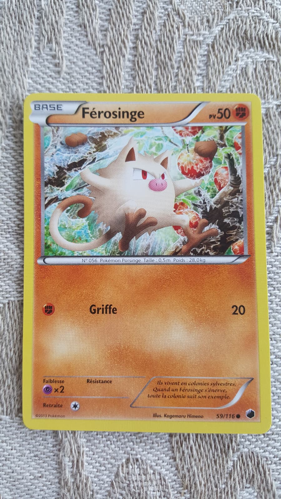😀😀😀 Carte Pokemon Férosinge 59/116 ● Glaciation Plasma FR