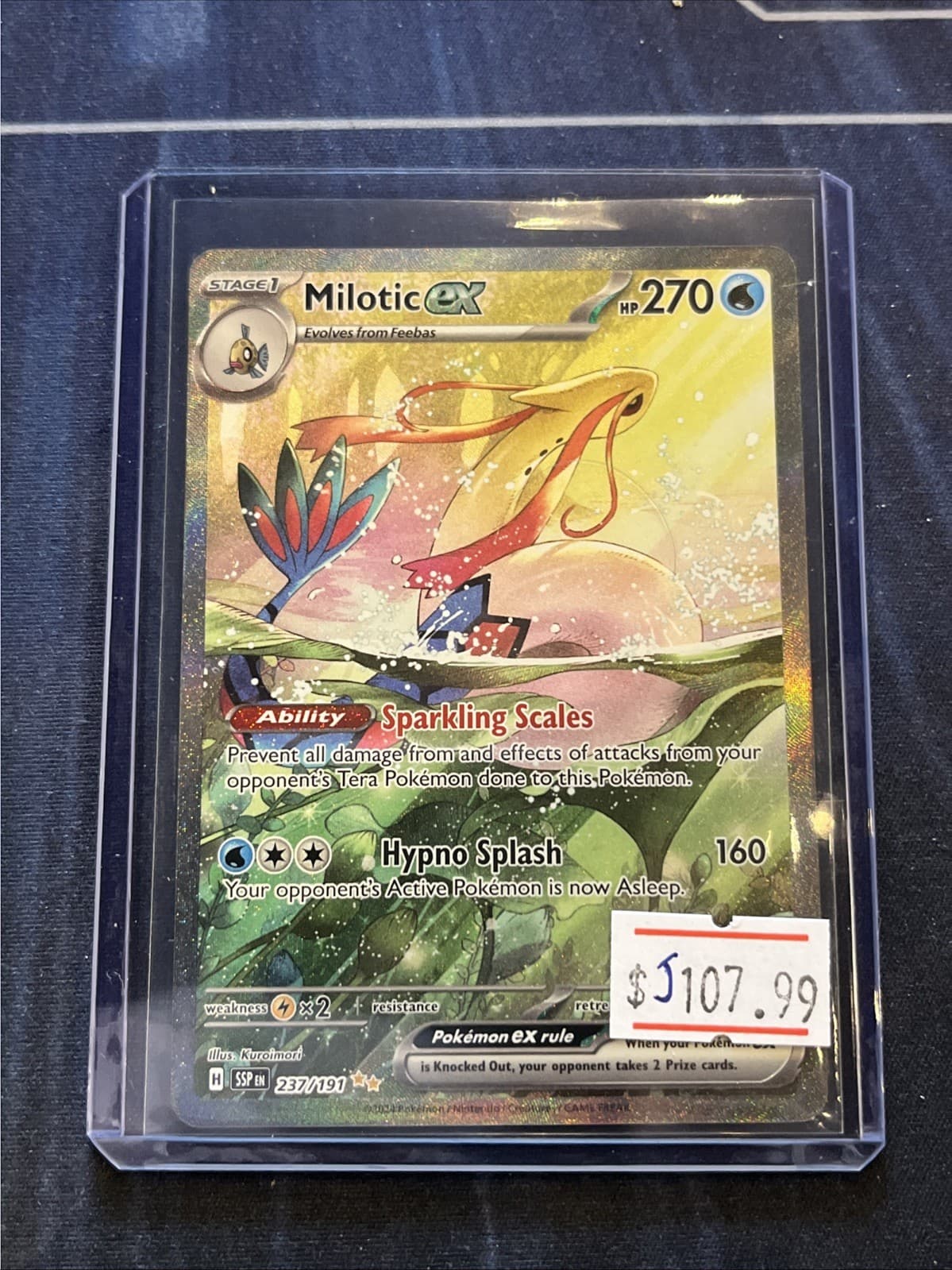 Pokémon TCG Milotic EX Surging Sparks Ultra Rare Holo Card 237/191
