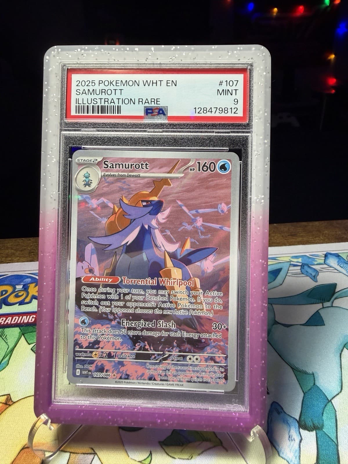 The Pokémon Company Samurott 107/086 Sv: White Flare IR Holo EN PSA 9