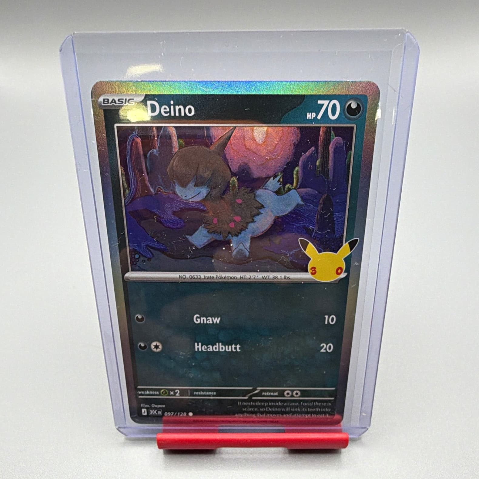 TCG Pokémon Deino 30th Anniversary 097/128 Holo Rare
