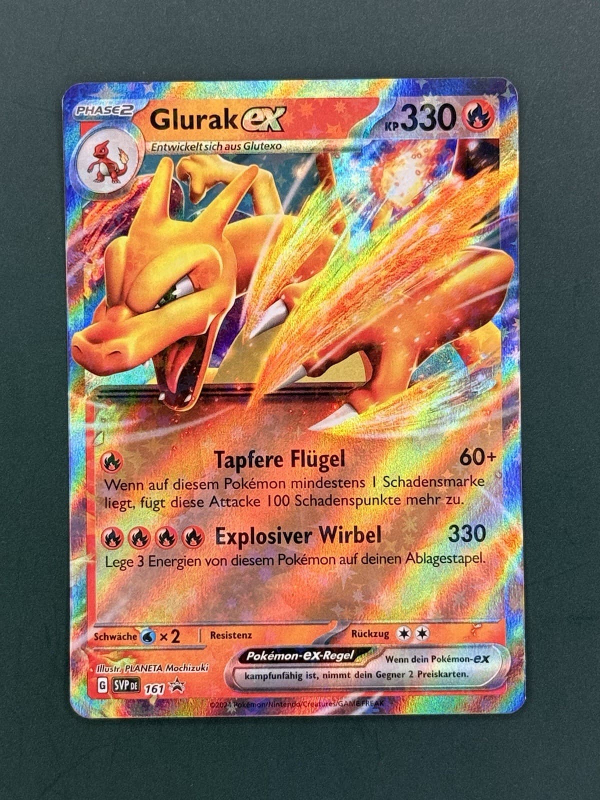 Pokemon Glurak EX SVP 161 Black Star Promo Deutsch NM