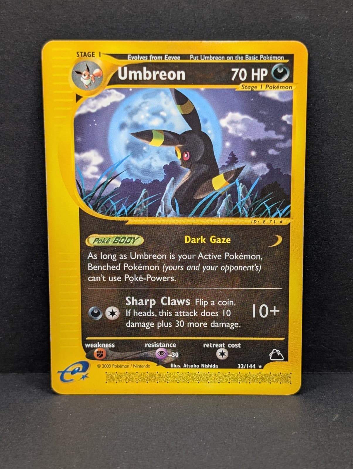 Umbreon 32/144 Skyridge Non-Holo Rare Vintage Pokemon TCG Nintendo e-reader LP