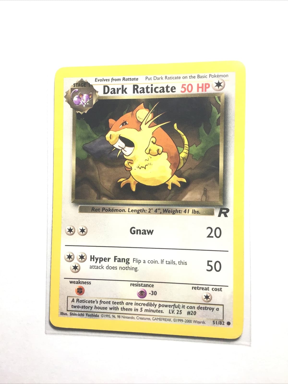 DARK RATICATE - 51/82 - Team Rocket - Pokemon Card - PL