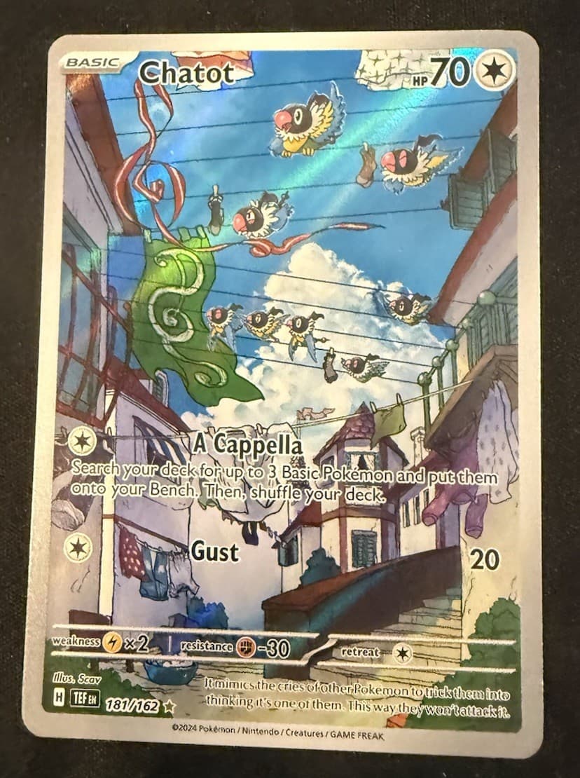 Chatot 181/162 SV05: Temporal Forces Illustration Rare Holo Pokemon Tcg