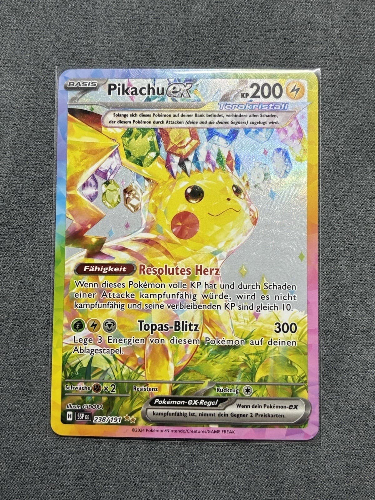 Pokémon Pikachu EX 238/191 Stürmische Funken Near Mint Deutsch