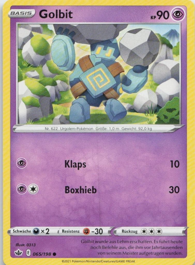 Pokémon Golbit Schaurige Herrschaft #65 NM DE