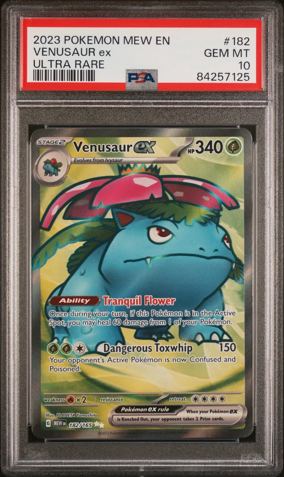 2023 Pokemon Mew EN-151 Venusaur EX PSA 10 #182