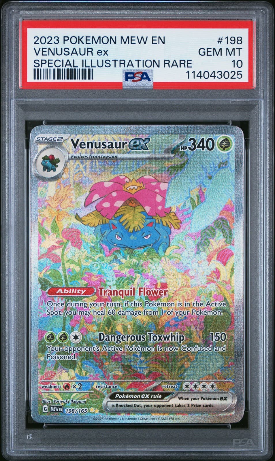 Pokemon Venusaur EX 151 198/165 Special Illustration Rare PSA 10 Gem Mint