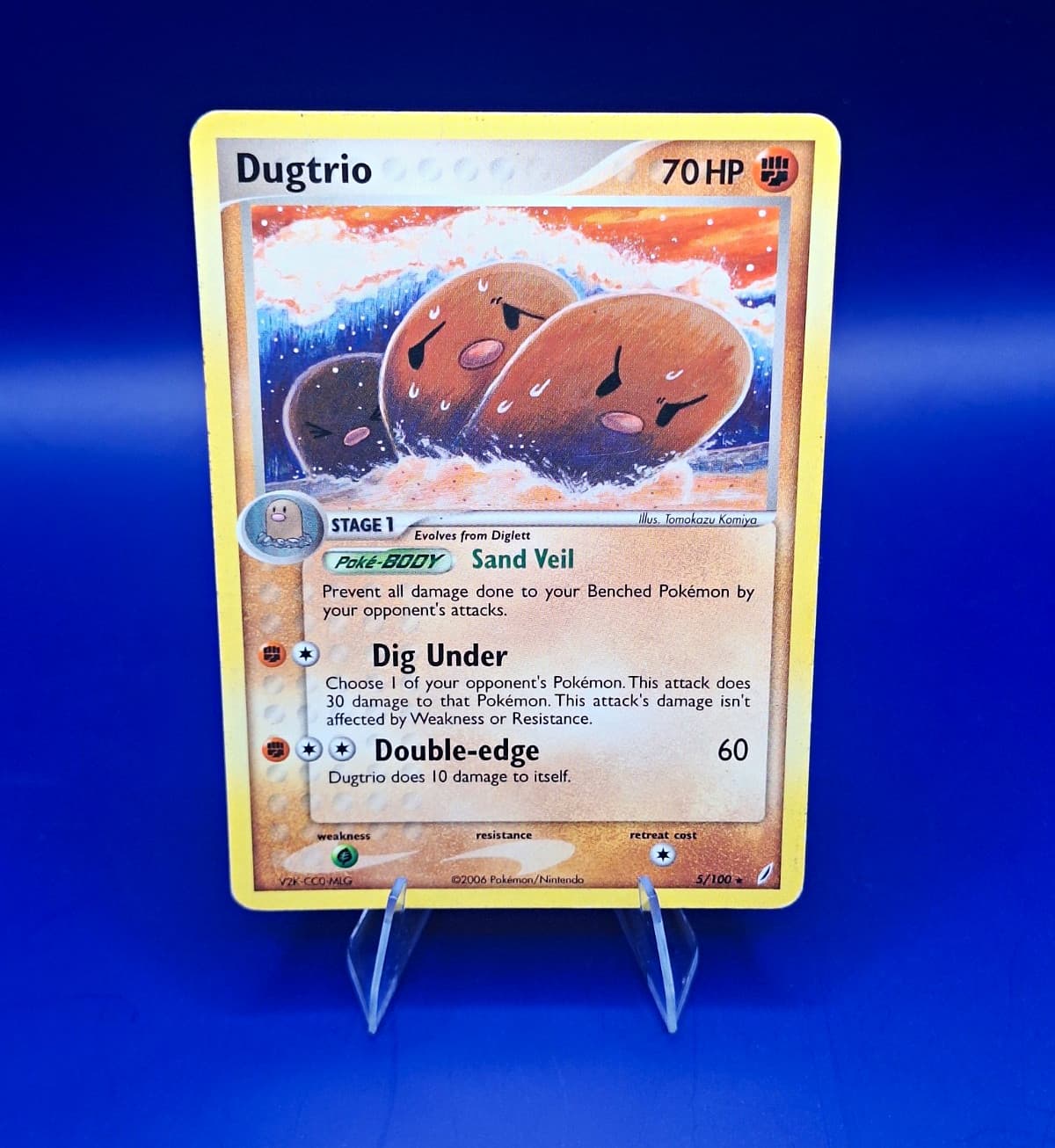 Pokémon TCG Dugtrio 5/100 EX Crystal Guardians Holo Rare 70 HP English 2006