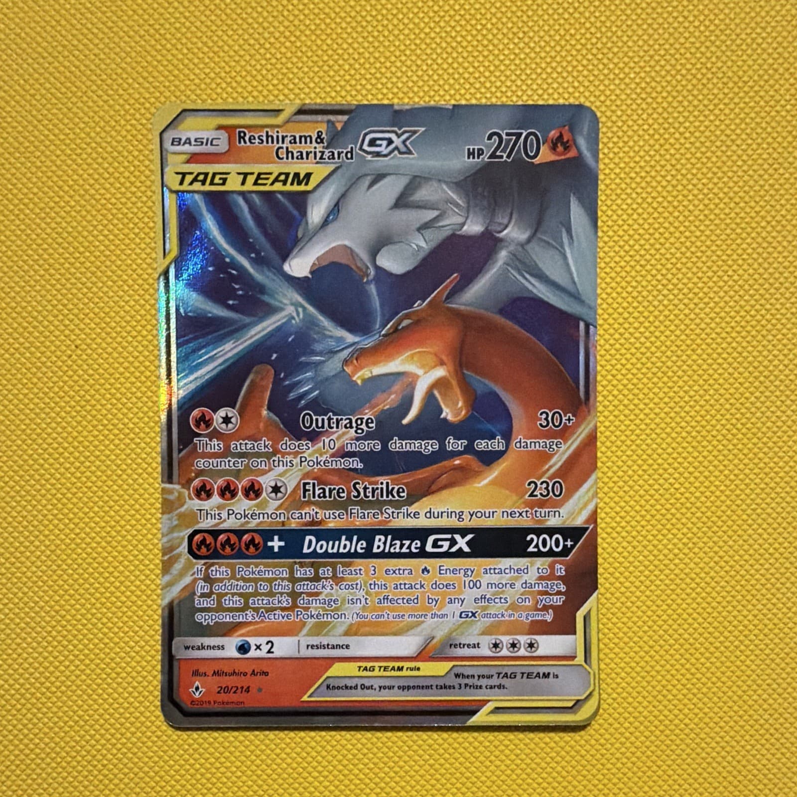 Reshiram & Charizard GX 20/214 Sm-Unbroken Bonds Holo