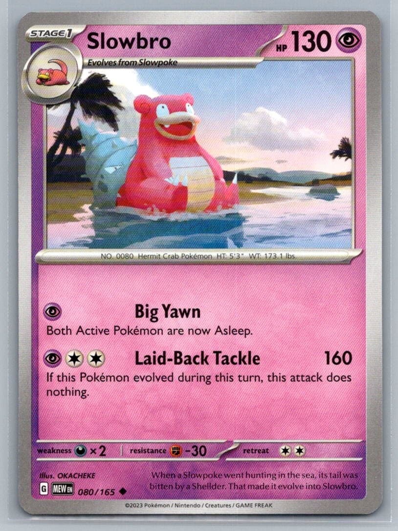 Slowbro 80/165 Scarlet & Violet 151 Uncommon Pokémon TCG 2023