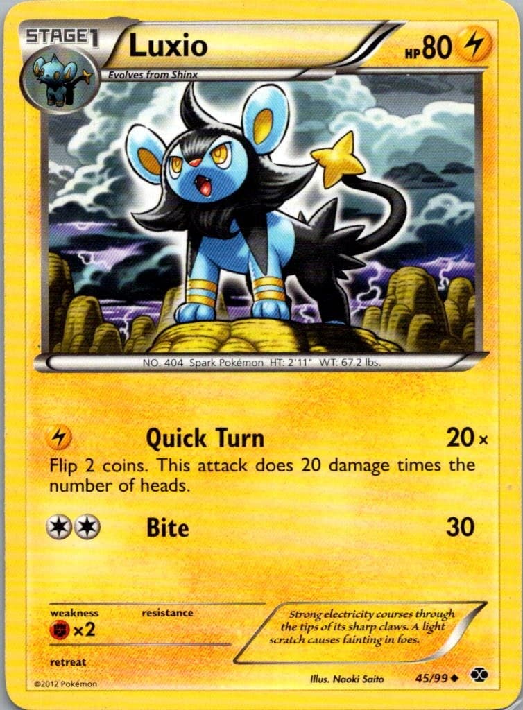 Pokemon TCG Luxio 45/99 Next Destinies LP