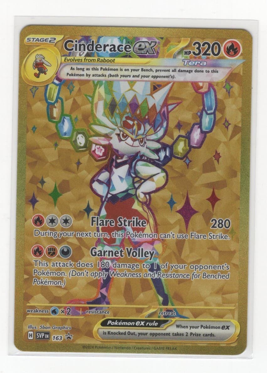 Pokemon Scarlet & Violet Black Star Promo - Cinderace ex SVP 163