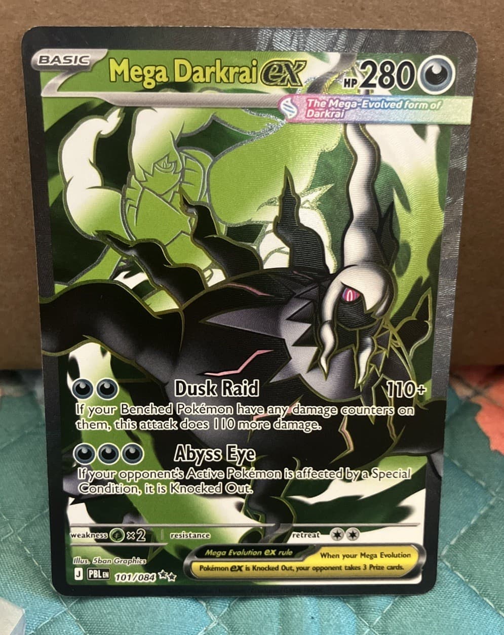 🔥🔥 Mega Darkrai ex-101/084 Me05: Pitch Black-Holo-M/NM-Pokemon TCG *MINT* 🔥🔥