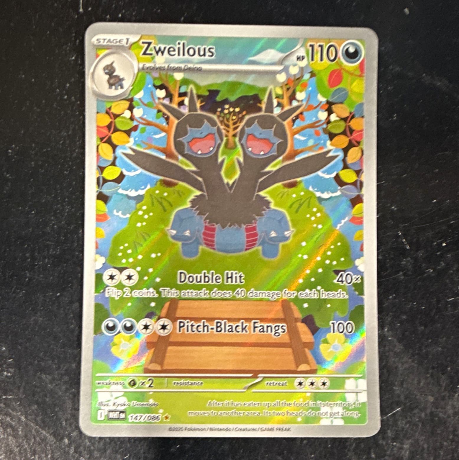 Pokemon TCG Zweilous Sv: White Flare 147/086 IR Holo English