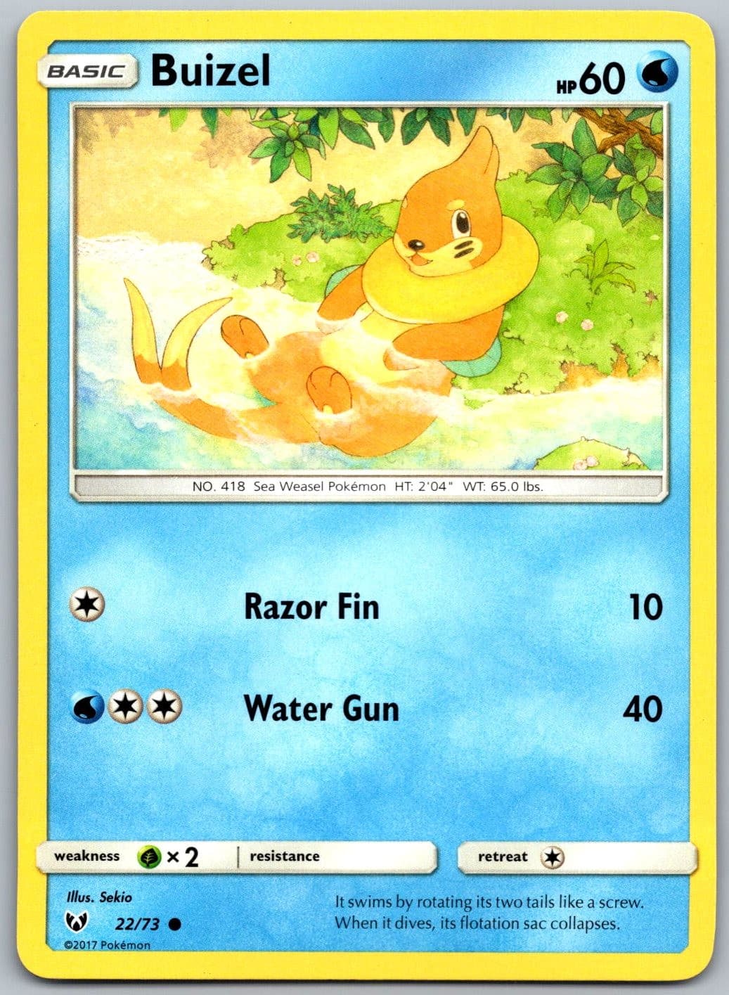 BUIZEL 22/73 SHINING LEGENDS 2017